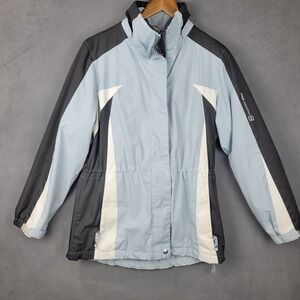 Free Country Radiance Windbreaker Jacket‎ Womens Small Multicolor Cinch Waist